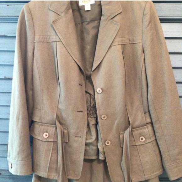 Talbots Tan Suit - Picture 2 of 11